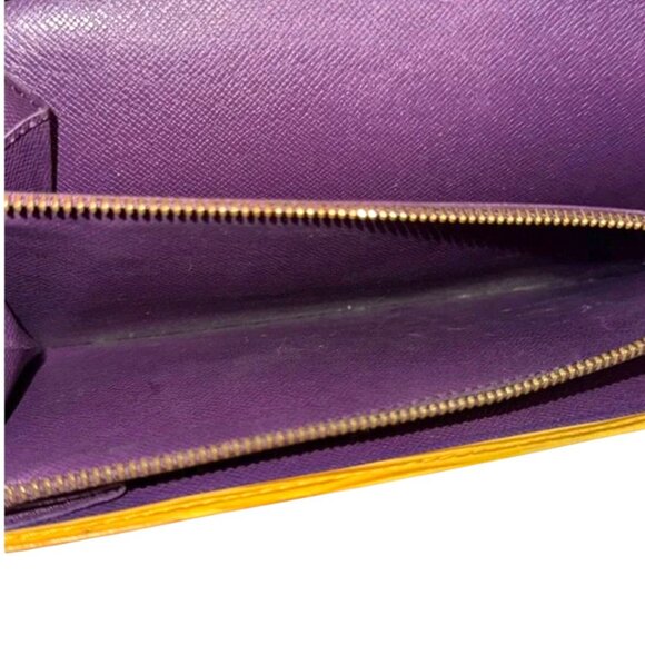 Louis Vuitton EPI Leather Porte Tresor International Tassel Yellow Wallet w/COA - Picture 9 of 10